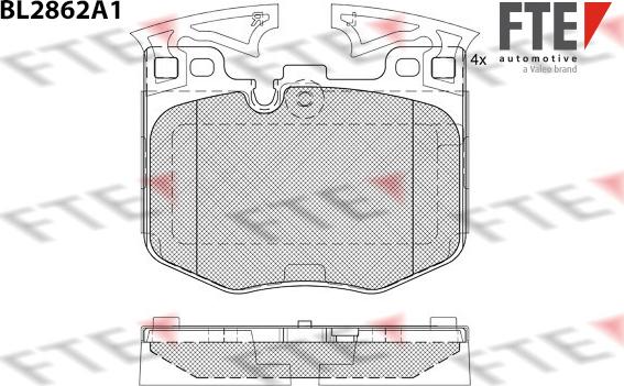 FTE BL2862A1 - Тормозные колодки, дисковые, комплект autospares.lv