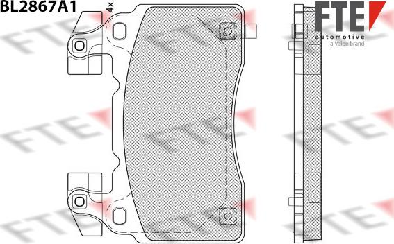 FTE 9011107 - Тормозные колодки, дисковые, комплект autospares.lv