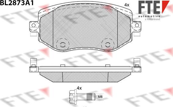 FTE 9011113 - Тормозные колодки, дисковые, комплект autospares.lv