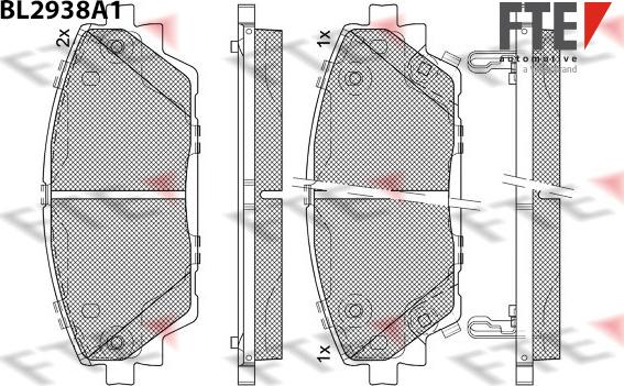 FTE 9011182 - Тормозные колодки, дисковые, комплект autospares.lv