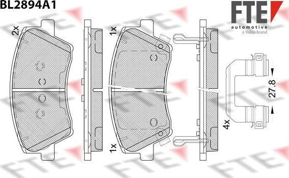 FTE 9011134 - Тормозные колодки, дисковые, комплект autospares.lv