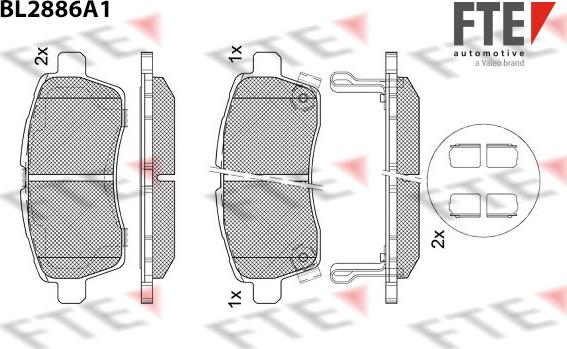 FTE 9011126 - Тормозные колодки, дисковые, комплект autospares.lv