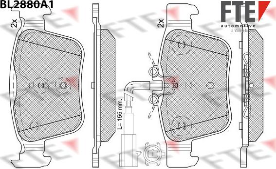 FTE 9011120 - Тормозные колодки, дисковые, комплект autospares.lv