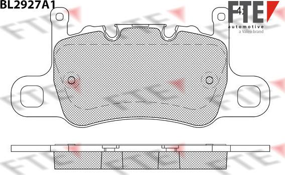 FTE BL2927A1 - Тормозные колодки, дисковые, комплект autospares.lv