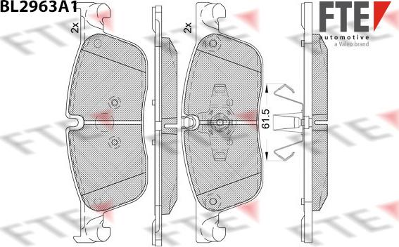 FTE 9011206 - Тормозные колодки, дисковые, комплект autospares.lv