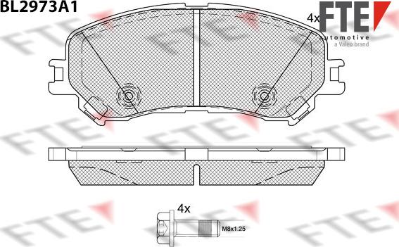 FTE BL2973A1 - Тормозные колодки, дисковые, комплект autospares.lv