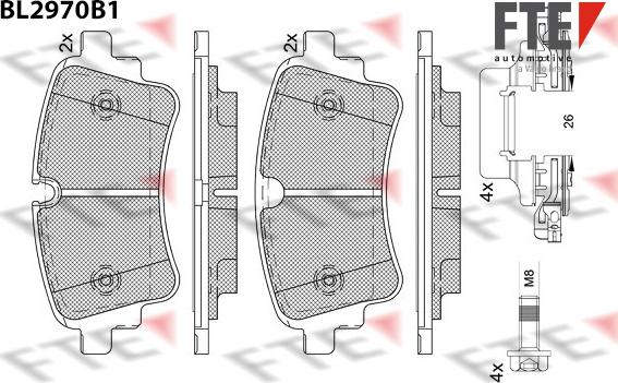 FTE 9011215 - Тормозные колодки, дисковые, комплект autospares.lv