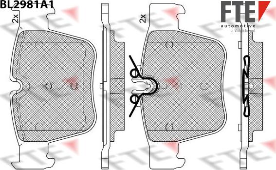 FTE 9011227 - Тормозные колодки, дисковые, комплект autospares.lv