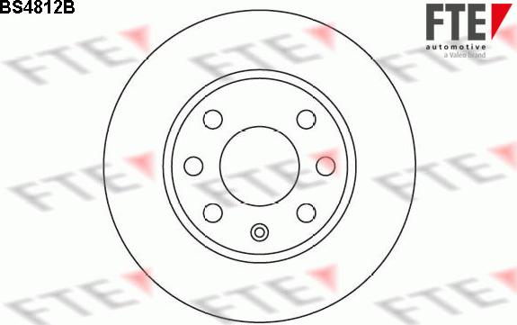 FTE BS4812B - Тормозной диск autospares.lv