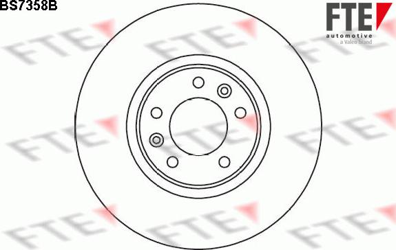 FTE BS7358B - Тормозной диск autospares.lv