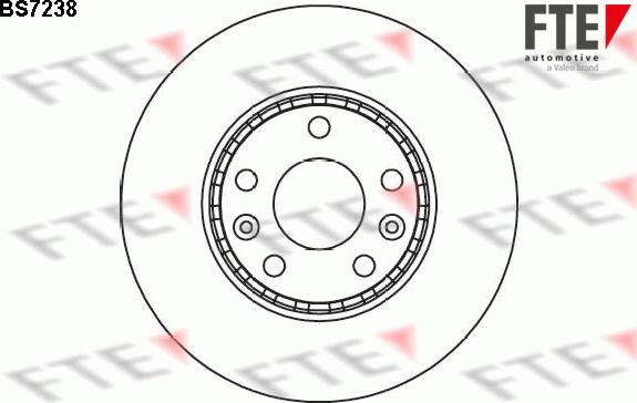 FTE BS7238 - Тормозной диск autospares.lv