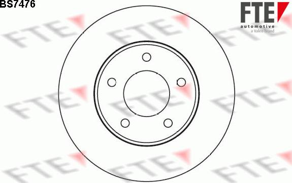 FTE BS7476 - Тормозной диск autospares.lv