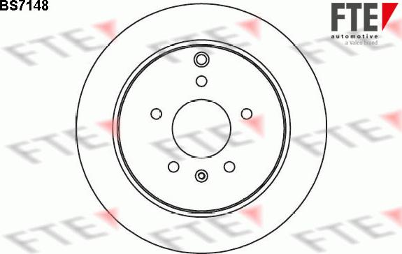 FTE BS7148 - Тормозной диск autospares.lv