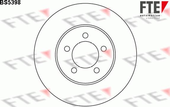 FTE BS5398 - Тормозной диск autospares.lv