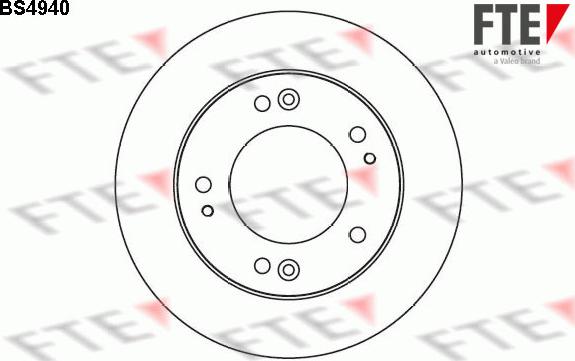 FTE BS4940 - Тормозной диск autospares.lv