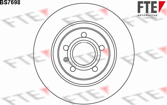 FTE BS7698 - Тормозной диск autospares.lv