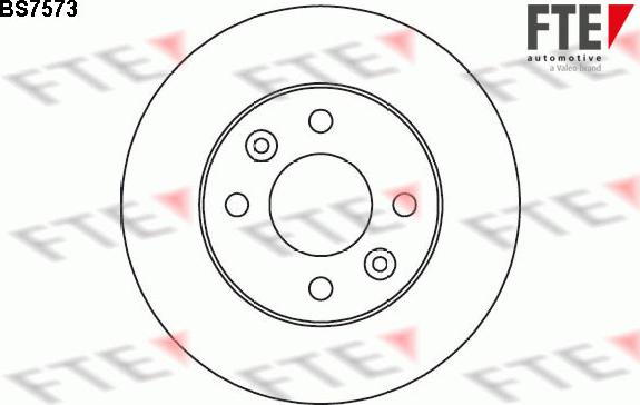 FTE BS7573 - Тормозной диск autospares.lv