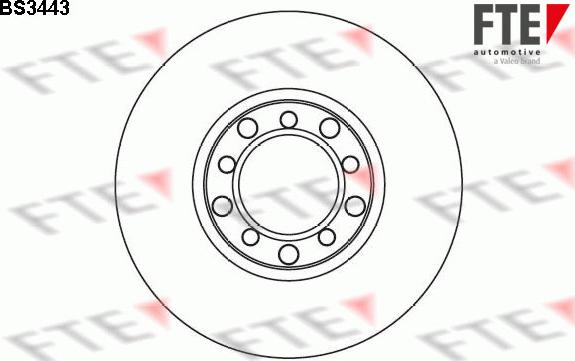 FTE BS3443 - Тормозной диск autospares.lv