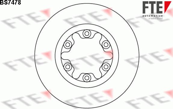 FTE BS7478 - Тормозной диск autospares.lv