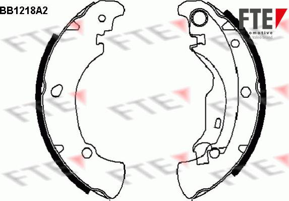 FTE BB1218A2 - Комплект тормозных колодок, барабанные autospares.lv