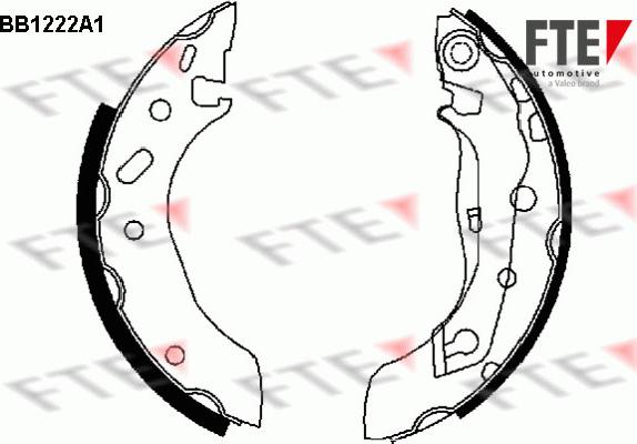 FTE 9100046 - Комплект тормозных колодок, барабанные autospares.lv