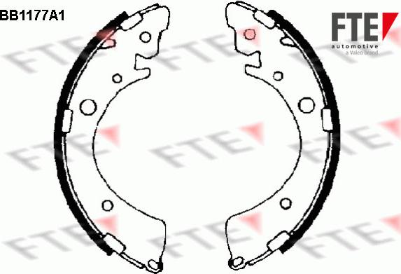 FTE 9100040 - Комплект тормозных колодок, барабанные autospares.lv