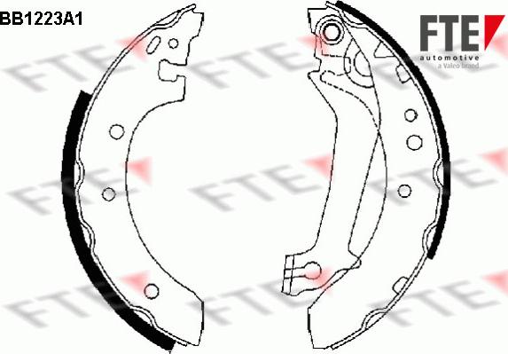 FTE 9100047 - Комплект тормозных колодок, барабанные autospares.lv