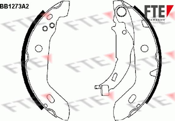 FTE 9100059 - Комплект тормозных колодок, барабанные autospares.lv