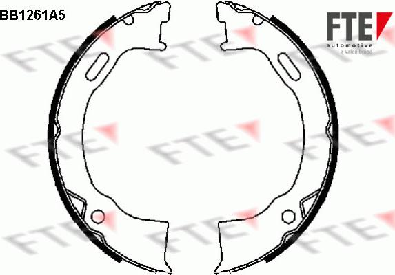 FTE 9100054 - Комплект тормозов, ручник, парковка autospares.lv