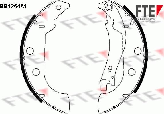 FTE 9100056 - Комплект тормозных колодок, барабанные autospares.lv