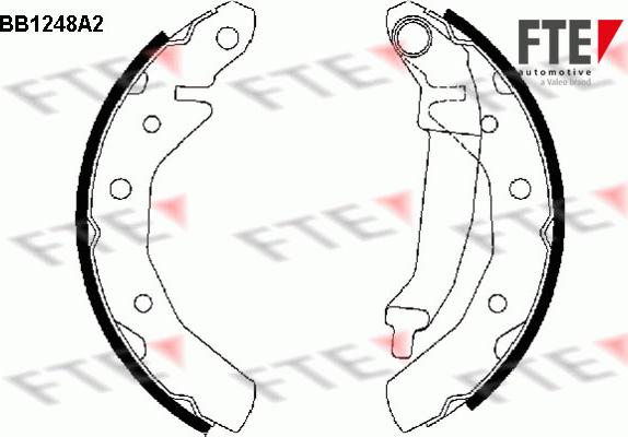 FTE 9100051 - Комплект тормозных колодок, барабанные autospares.lv