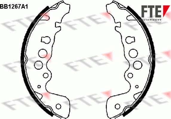 FTE 9100058 - Комплект тормозных колодок, барабанные autospares.lv