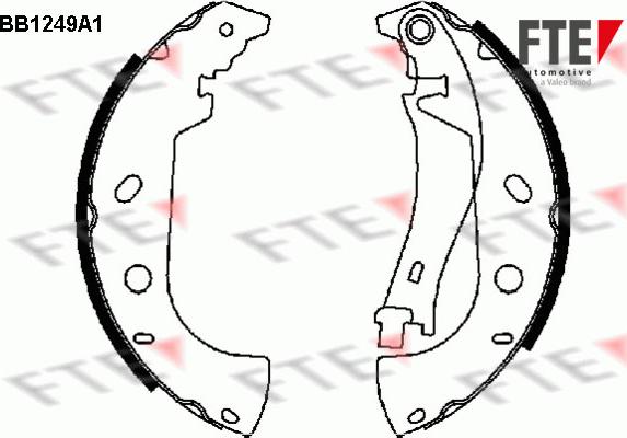 FTE 9100052 - Комплект тормозных колодок, барабанные autospares.lv