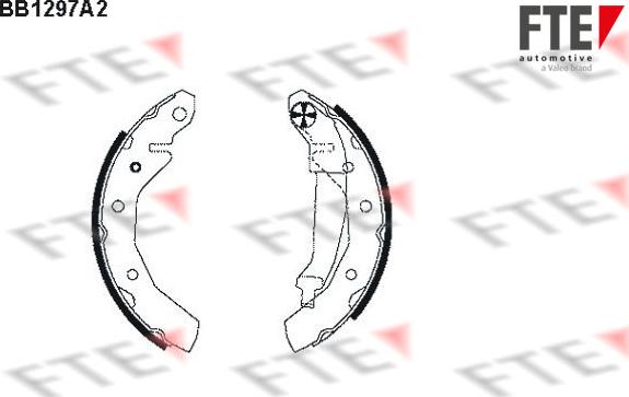 FTE BB1297A2 - Комплект тормозных колодок, барабанные autospares.lv