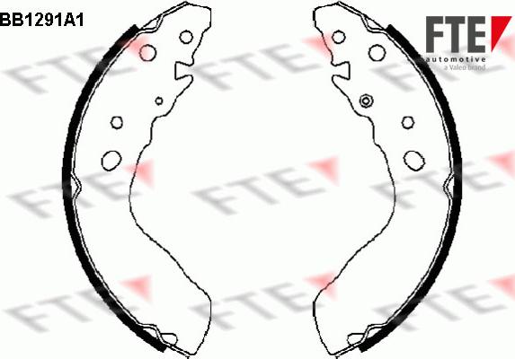 FTE 9100063 - Комплект тормозных колодок, барабанные autospares.lv