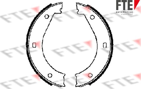 FTE 9100009 - Комплект тормозов, ручник, парковка autospares.lv