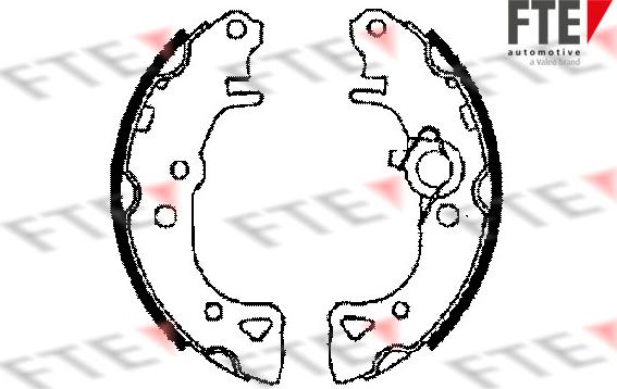 FTE 9100011 - Комплект тормозных колодок, барабанные autospares.lv