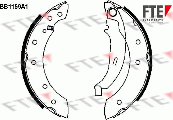 FTE 9100031 - Комплект тормозных колодок, барабанные autospares.lv