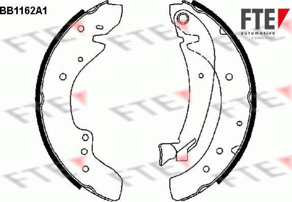 FTE BB1162A1 - Комплект тормозных колодок, барабанные autospares.lv