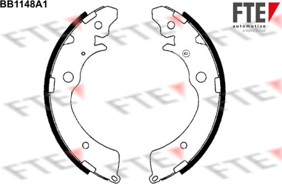 FTE 9100028 - Комплект тормозных колодок, барабанные autospares.lv