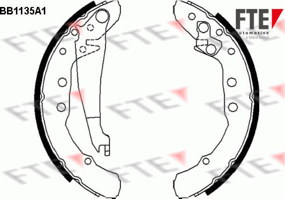 FTE 9100023 - Комплект тормозных колодок, барабанные autospares.lv