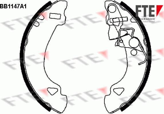 FTE 9100027 - Комплект тормозных колодок, барабанные autospares.lv