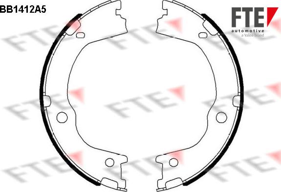 FTE 9100145 - Комплект тормозов, ручник, парковка autospares.lv