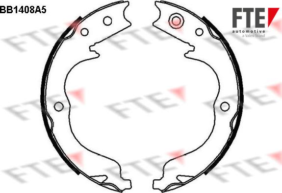 FTE 9100141 - Комплект тормозов, ручник, парковка autospares.lv