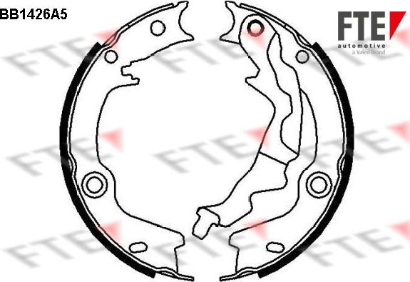 FTE BB1426A5 - Комплект тормозов, ручник, парковка autospares.lv