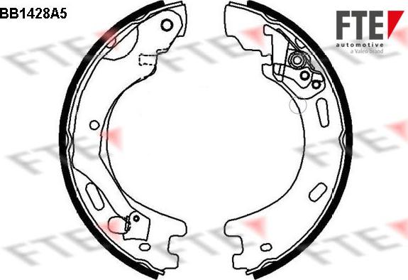 FTE 9100155 - Комплект тормозов, ручник, парковка autospares.lv