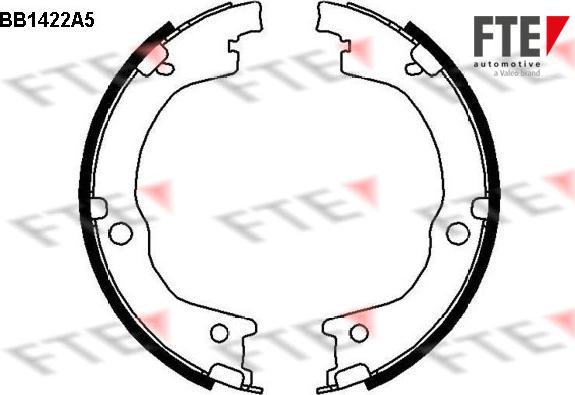 FTE 9100150 - Комплект тормозов, ручник, парковка autospares.lv