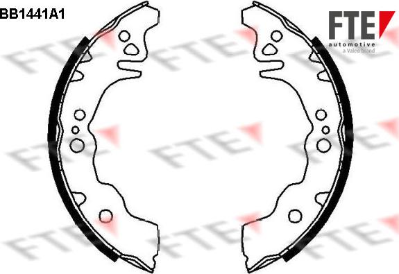 FTE 9100164 - Комплект тормозных колодок, барабанные autospares.lv