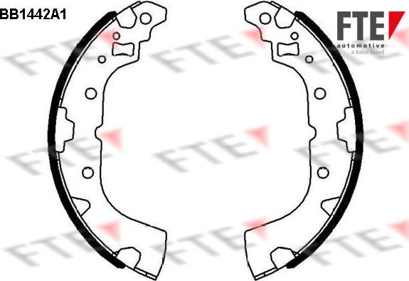 FTE 9100165 - Комплект тормозных колодок, барабанные autospares.lv