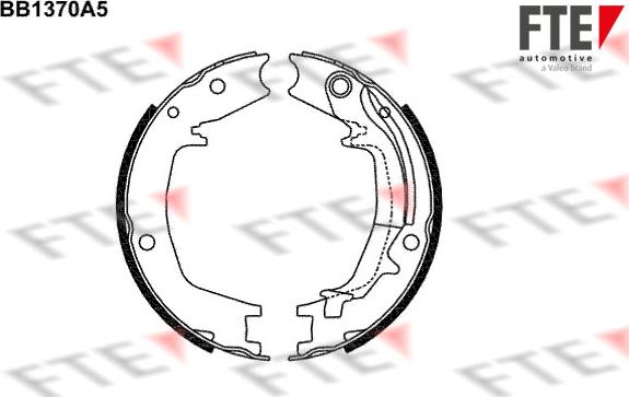 FTE 9100116 - Комплект тормозов, ручник, парковка autospares.lv